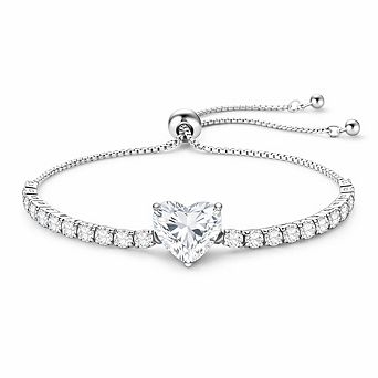Crystal Heart Adjustable Bracelet