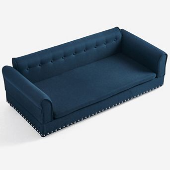 IFMALL Oversized Elevated Pet Sofa Bed with Backrest and Armrest for Large Dogs