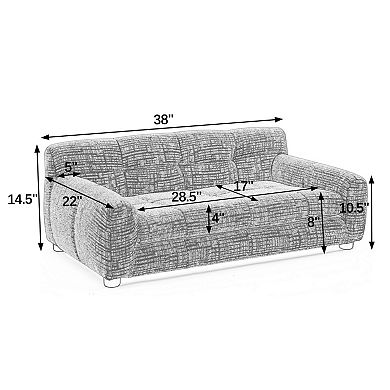 IFMALL Modern Pet Sofa with Backrest and Armrests for Medium and Large Dogs