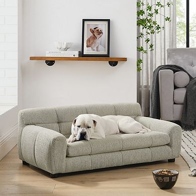IFMALL Modern Pet Sofa with Backrest and Armrests for Medium and Large Dogs