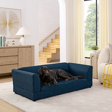IFMALL Oversized Pet Sofa Bed with Backrest and Armrests for Medium Large Dogs