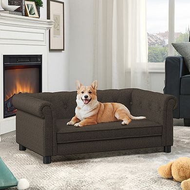 IFMALL Elevated Pet Sofa Bed for Small and Medium Dogs Comfortable Lounge
