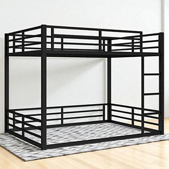 Lufeiya Queen Over Queen Metal Bunk Bed, built for strength, safety,Space-Saving/Noise Reduced
