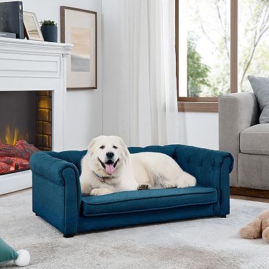 IFMALL Elevated Rectangular Pet Bed Sofa for Small Medium Sized Dogs Comfort
