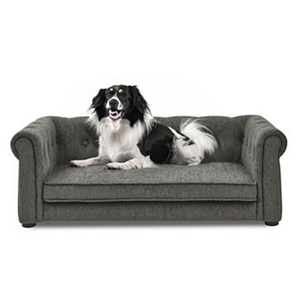 IFMALL Elevated Rectangular Pet Bed Sofa for Small Medium Sized Dogs Comfort
