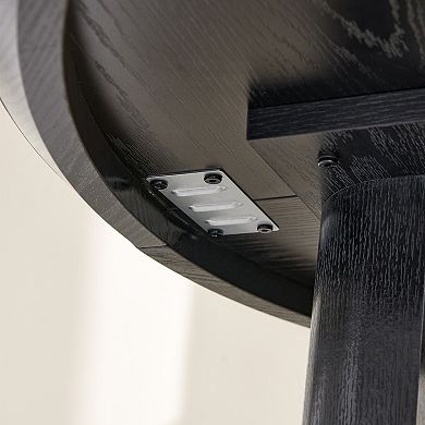 47" Round Dining Table for 46, Modern Circle Table w/ Thick Wood Top for Dining Room (Table Only)