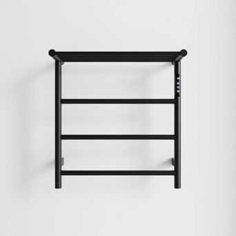Heated Towel Rack Warmer with Shelf, Wall Mounted for Bathroom with Intelligent Touch Screen Timer