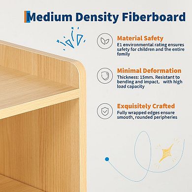 ANIXOL 6-Compartment Montessori Toy Shelf