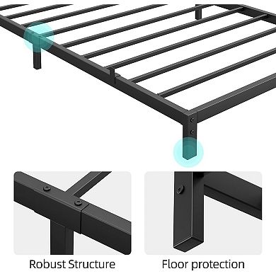 Heavy Duty Metal Platform Bed Frame - Under Bed Storage, Metal Slats,Noise-Free