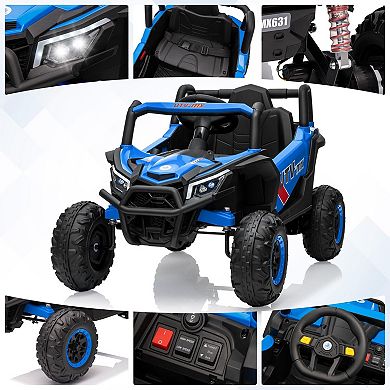 ANIXOL Kids Ride-On UTV with Parent Remote, Lights and Music