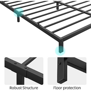 Heavy Duty Metal Platform Bed Frame - Under Bed Storage, Metal Slats,Noise-Free