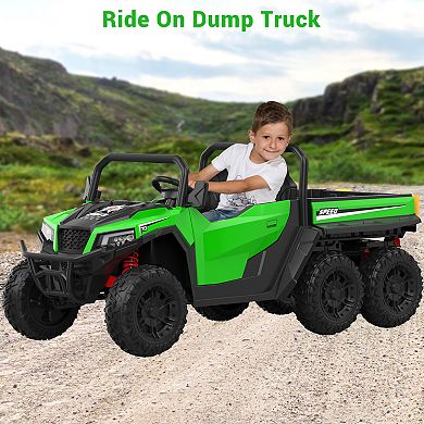 ANIXOL 24V 4WD Kids Ride-On Dump Truck with Remote