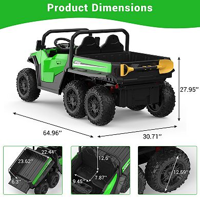 ANIXOL 24V 4WD Kids Ride-On Dump Truck with Remote