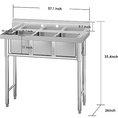 ANIXOL Commercial Stainless Steel Sink