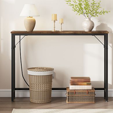 ANIXOL Narrow Console Table with Charging Station