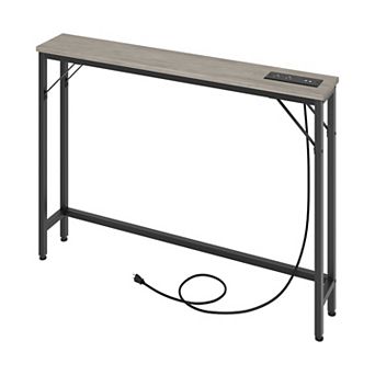 ANIXOL Narrow Console Table with Charging Station