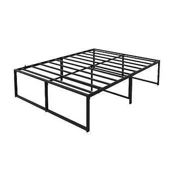 Heavy-Duty Metal Platform Bed Frame - Under-Bed Storage, Silent Slat Support, Noise-Free