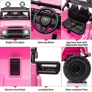 ANIXOL Licensed Toyota 12V Kids Ride-On Jeep with Parent Remote