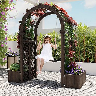 ANIXOL Garden Arbor with Planters and Swing