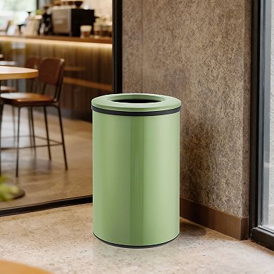 Open Top Stainless Steel Trash Can 10.6 Gallon/40L Fingerprint-Resistant, Removable Inner Bucket