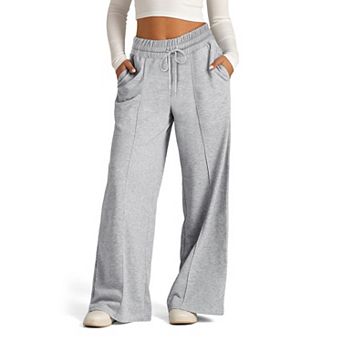 Women's Casual Loose Wide Leg Sweatpants Baggy Drawstring Travel Hiking Pants