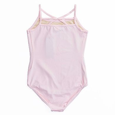 Girls 4-16 Rainbeau Moves Nylon Cami Tank Leotard with Crisscross Back