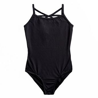 Girls 4-16 Rainbeau Moves Nylon Cami Tank Leotard with Crisscross Back