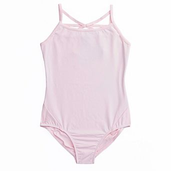Girls 4-16 Rainbeau Moves Nylon Cami Tank Leotard with Crisscross Back