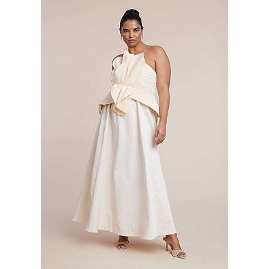 ELOQUII Women's Plus Size Petal Bodice Gown