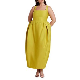 ELOQUII Women's Plus Size Flowy Sheer Cape Dress