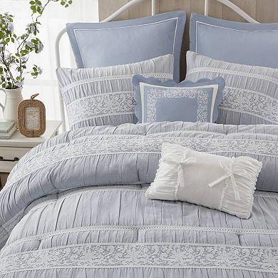 Madison Park Marlowe 7-piece Jacquard Comforter Set with Coordinating Throw Pillows