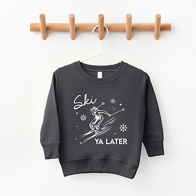 Ski Ya Later Snowflake - Toddler Graphic Sweatshirt
