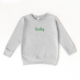 Embroidered Lucky Cursive - Toddler Graphic Sweatshirt