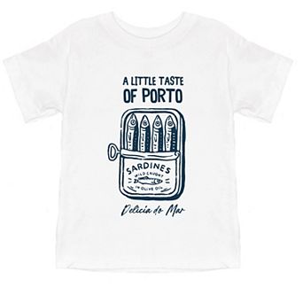 A Little Taste Of Porto Sardines - Toddler Short Sleeve Graphic T-Shirt