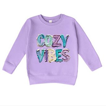 Cozy Vibes Winter Paint Print - Toddler Graphic Sweatshirt