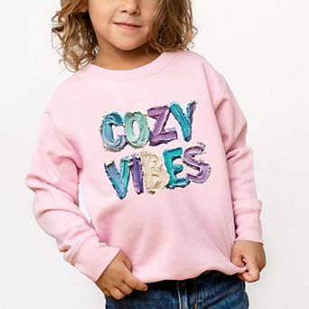 Cozy Vibes Winter Paint Print - Toddler Graphic Sweatshirt