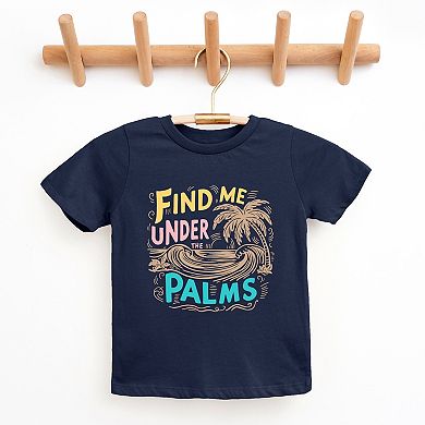 Find Me Under The Palms Waves - Youth Short Sleeve Graphic T-Shirt