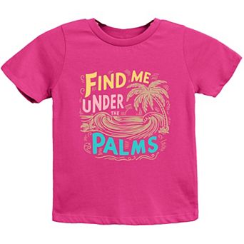Find Me Under The Palms Waves - Youth Short Sleeve Graphic T-Shirt