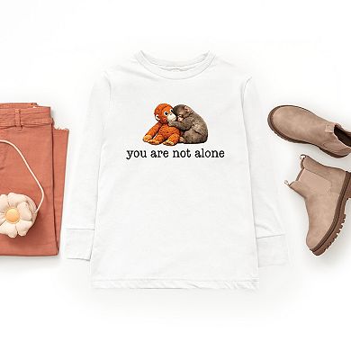 You Are Not Alone Punch the Monkey - Youth Long Sleeve Graphic T-Shirt
