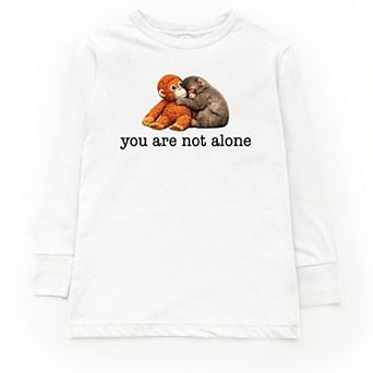 You Are Not Alone Punch the Monkey - Youth Long Sleeve Graphic T-Shirt