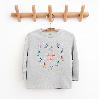 Ski Ya Later Heart - Youth Long Sleeve Graphic T-Shirt