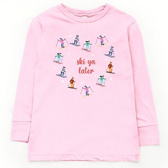 Ski Ya Later Heart - Youth Long Sleeve Graphic T-Shirt