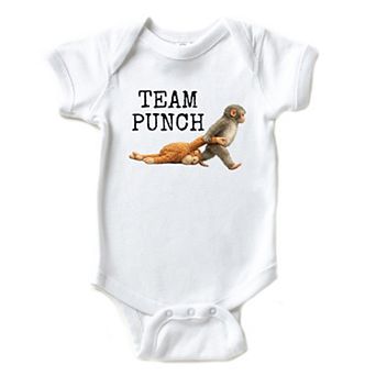 Team Punch Typewriter Black - Baby Short Sleeve Graphic Bodysuit