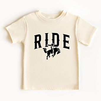 Ride Cowboy Arched - Toddler Short Sleeve Graphic T-Shirt