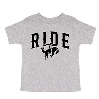 Ride Cowboy Arched - Toddler Short Sleeve Graphic T-Shirt