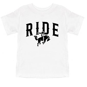 Ride Cowboy Arched - Toddler Short Sleeve Graphic T-Shirt