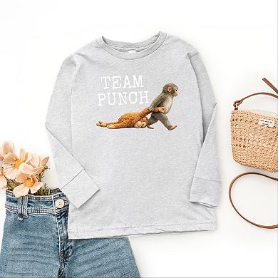 Team Punch Typewriter White - Youth Long Sleeve Graphic T-Shirt