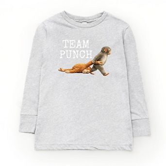 Team Punch Typewriter White - Youth Long Sleeve Graphic T-Shirt