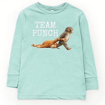 Team Punch Typewriter White - Youth Long Sleeve Graphic T-Shirt