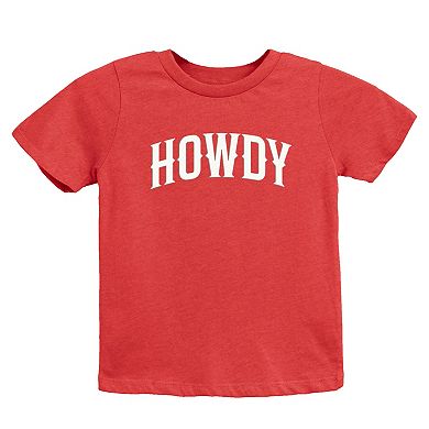 Howdy Arched Puff - Youth Short Sleeve Graphic T-Shirt
